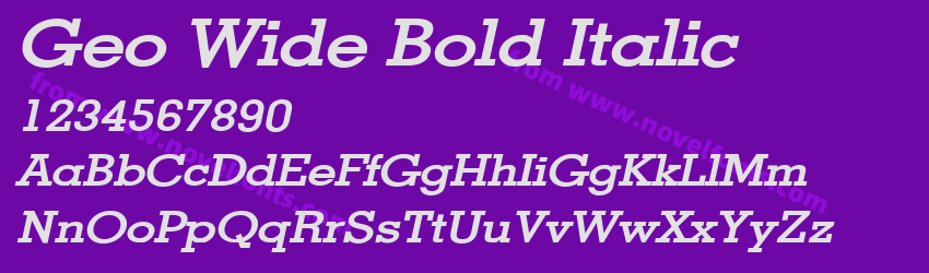 Geo Wide Bold ItalicPreview