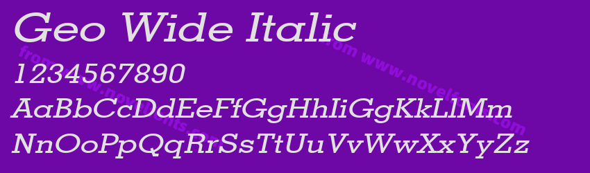 Geo Wide ItalicPreview