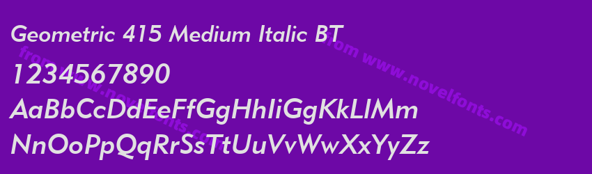 Geometric 415 Medium Italic BTPreview