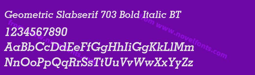 Geometric Slabserif 703 Bold Italic BTPreview