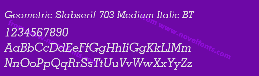 Geometric Slabserif 703 Medium Italic BTPreview