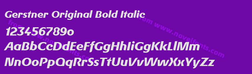 Gerstner Original Bold ItalicPreview