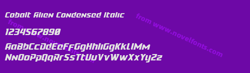 Cobalt Alien Condensed ItalicPreview