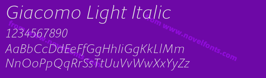 Giacomo Light ItalicPreview