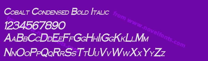 Cobalt Condensed Bold ItalicPreview