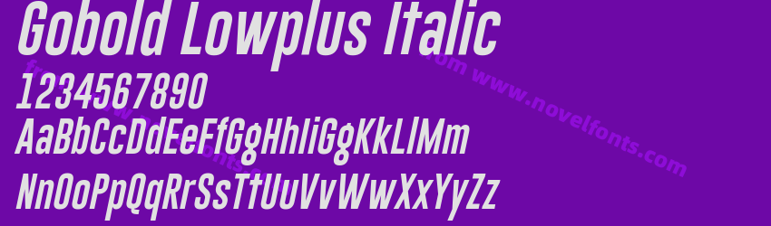 Gobold Lowplus ItalicPreview