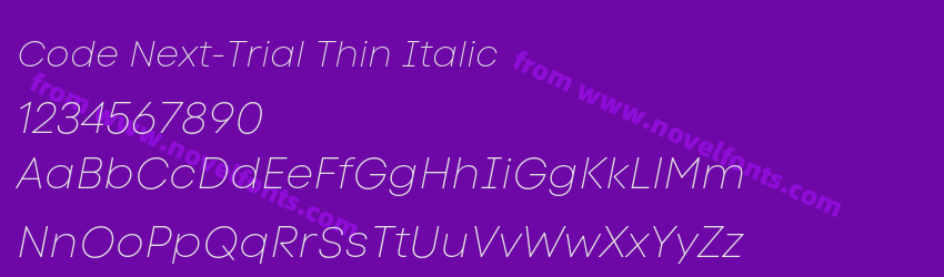 Code Next-Trial Thin ItalicPreview