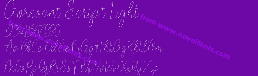 Goresant Script LightPreview