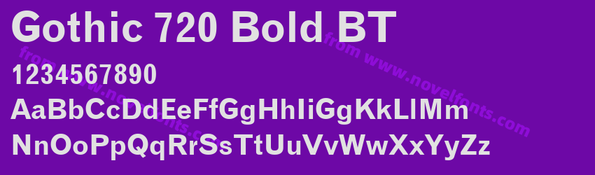 Gothic 720 Bold BTPreview