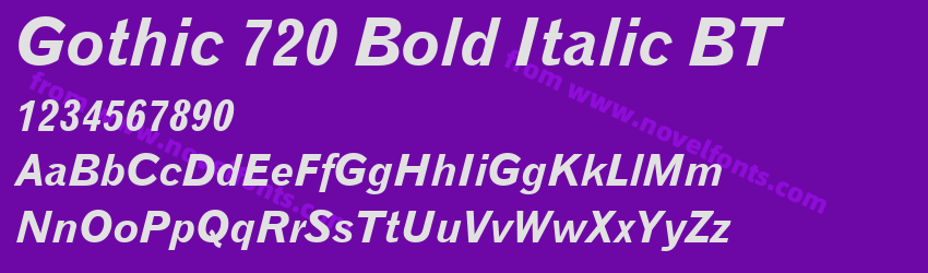 Gothic 720 Bold Italic BTPreview