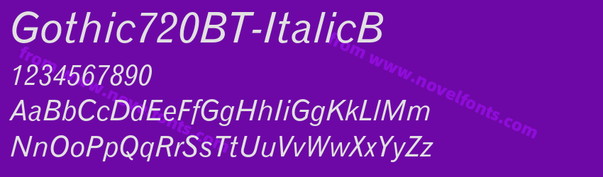 Gothic720BT-ItalicBPreview