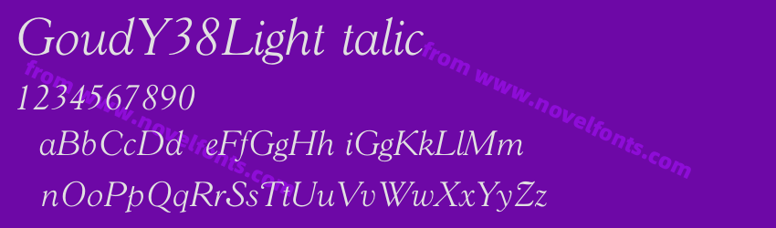 GoudY38LightItalicPreview