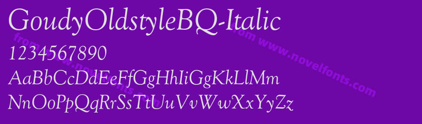 GoudyOldstyleBQ-ItalicPreview