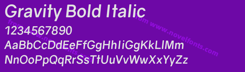 Gravity Bold ItalicPreview