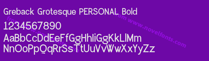 Greback Grotesque PERSONAL BoldPreview