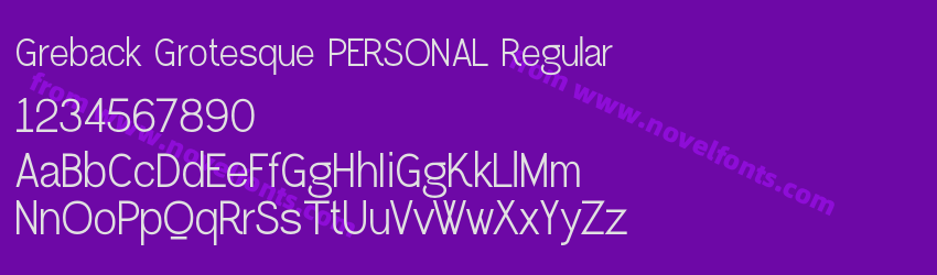 Greback Grotesque PERSONAL RegularPreview