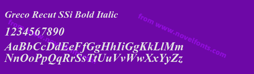 Greco Recut SSi Bold ItalicPreview