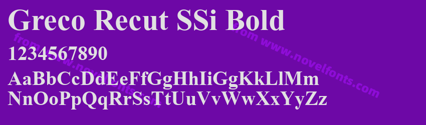 Greco Recut SSi BoldPreview