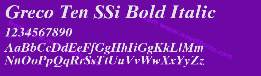 Greco Ten SSi Bold ItalicPreview