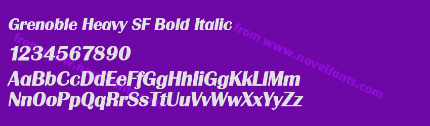 Grenoble Heavy SF Bold ItalicPreview