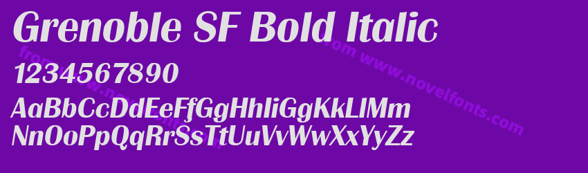 Grenoble SF Bold ItalicPreview