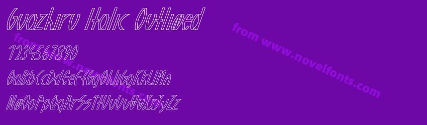 Guazhiru Italic OutlinedPreview