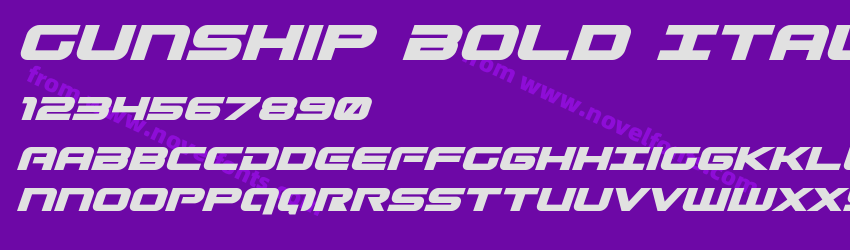 Gunship Bold ItalicPreview