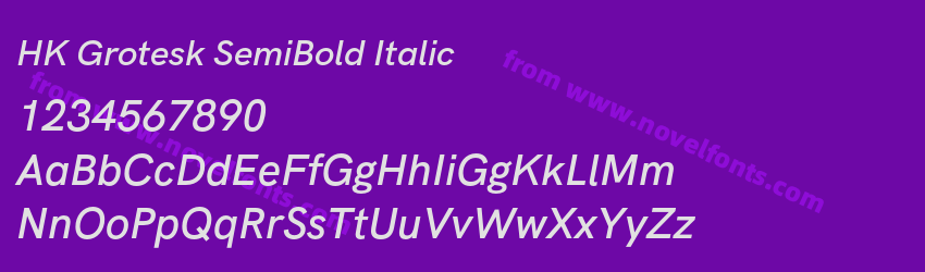 HK Grotesk SemiBold ItalicPreview