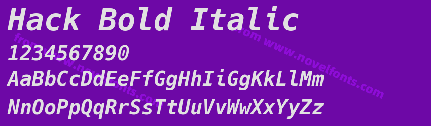 Hack Bold ItalicPreview