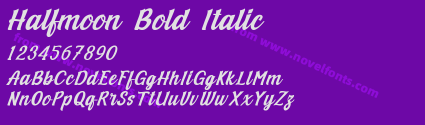 Halfmoon Bold ItalicPreview