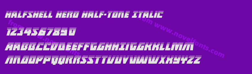 Halfshell Hero Half-Tone ItalicPreview