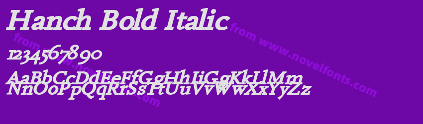 Hanch Bold ItalicPreview