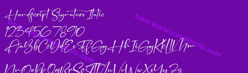 Handscript Signature ItalicPreview