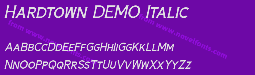 Hardtown DEMO ItalicPreview