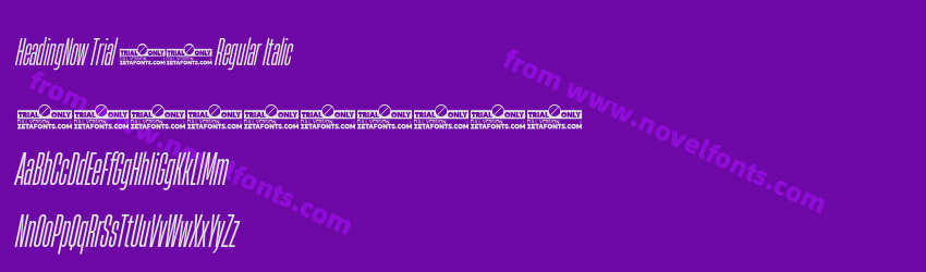 HeadingNow Trial 14 Regular ItalicPreview
