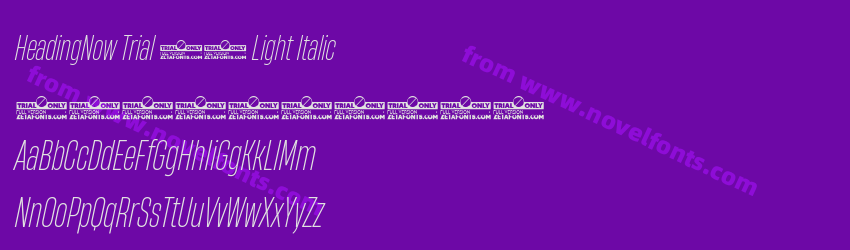 HeadingNow Trial 32 Light ItalicPreview