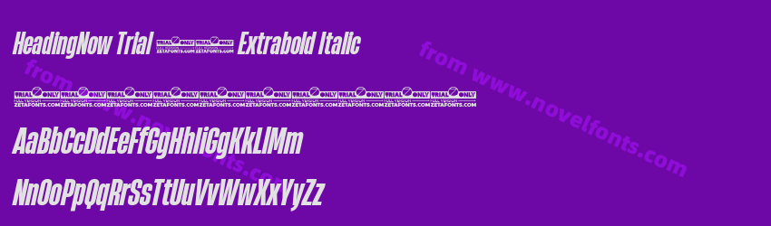 HeadingNow Trial 37 Extrabold ItalicPreview