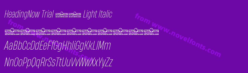 HeadingNow Trial 42 Light ItalicPreview