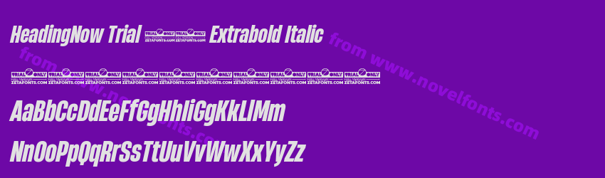 HeadingNow Trial 47 Extrabold ItalicPreview