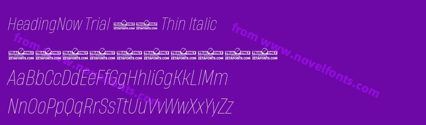 HeadingNow Trial 51 Thin ItalicPreview