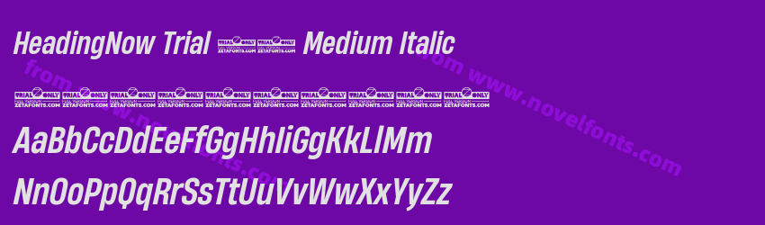 HeadingNow Trial 55 Medium ItalicPreview