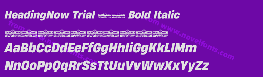 HeadingNow Trial 66 Bold ItalicPreview