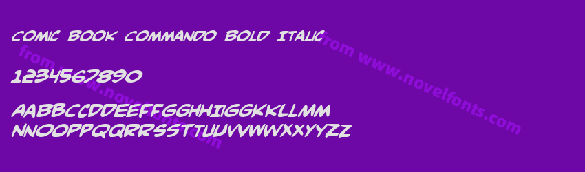 Comic Book Commando Bold ItalicPreview