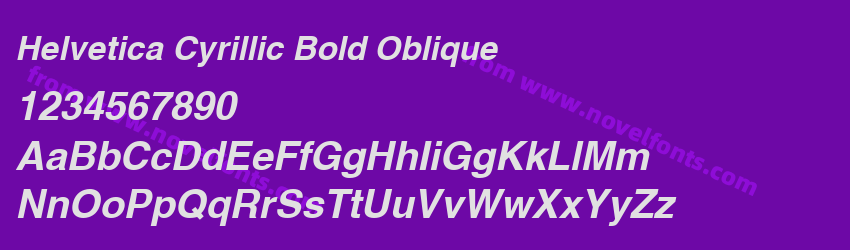 Helvetica Cyrillic Bold ObliquePreview