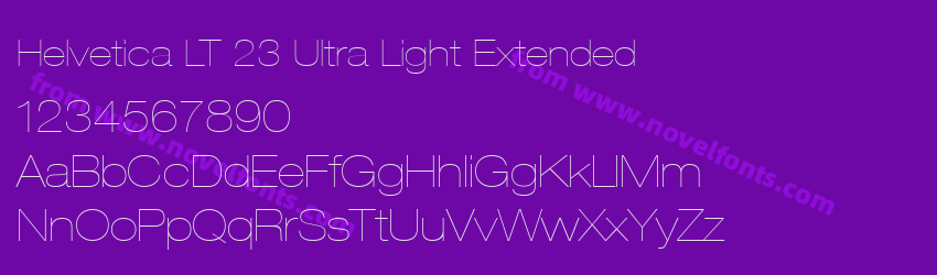 Helvetica LT 23 Ultra Light ExtendedPreview