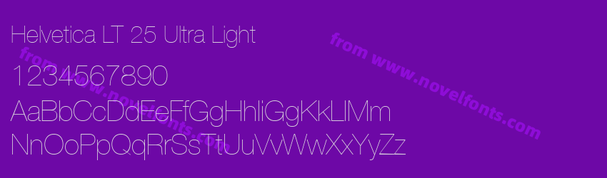 Helvetica LT 25 Ultra LightPreview