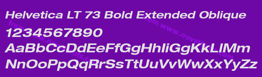 Helvetica LT 73 Bold Extended ObliquePreview