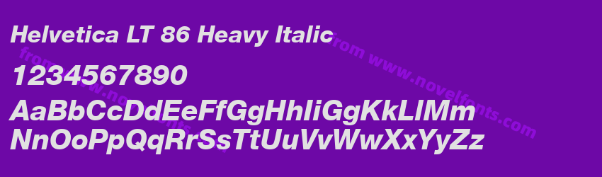 Helvetica LT 86 Heavy ItalicPreview