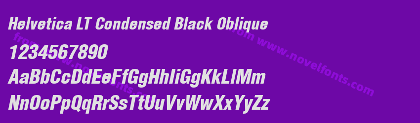 Helvetica LT Condensed Black ObliquePreview