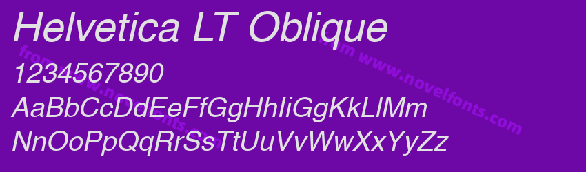 Helvetica LT ObliquePreview